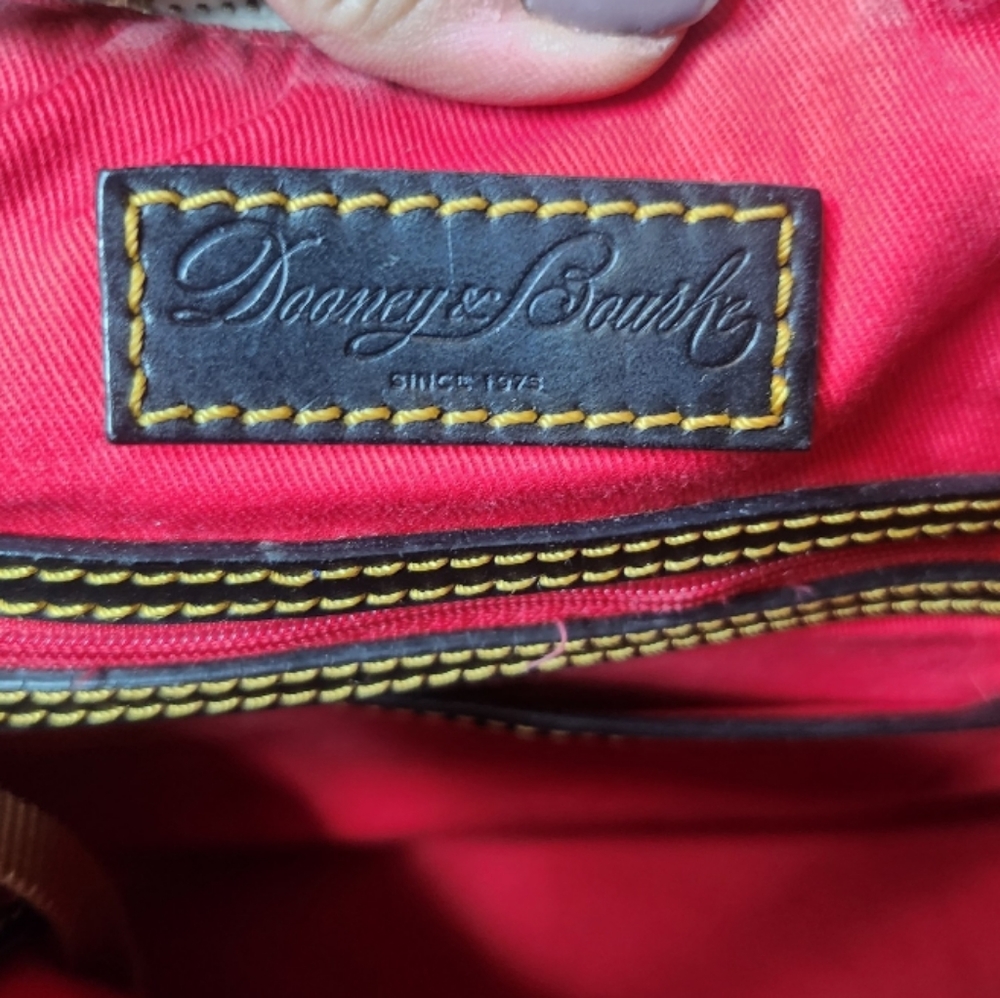 Dooney &  Bourke Signature Monogram Erica Shoulder Hobo Bag Black & White - Picture 12 of 16
